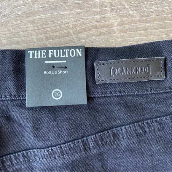 NWT Blank NYC The Fulton Roll Up  Black Shorts - Picture 6 of 11